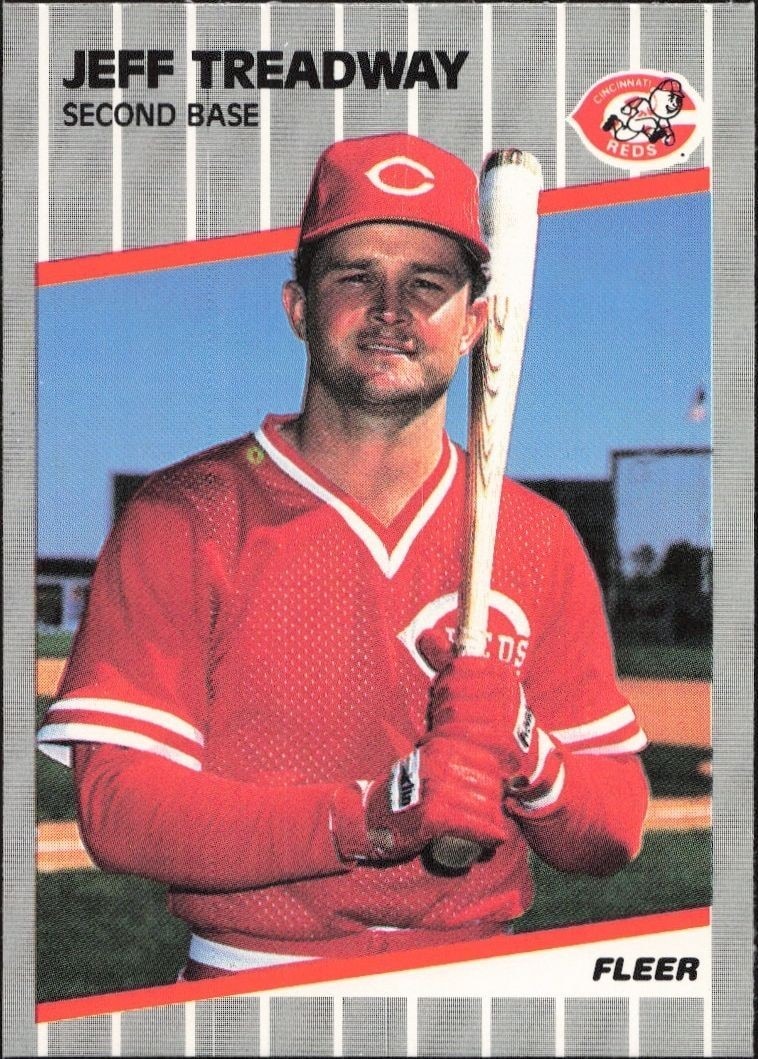 1989 Fleer Jeff Treadway #173 trading card