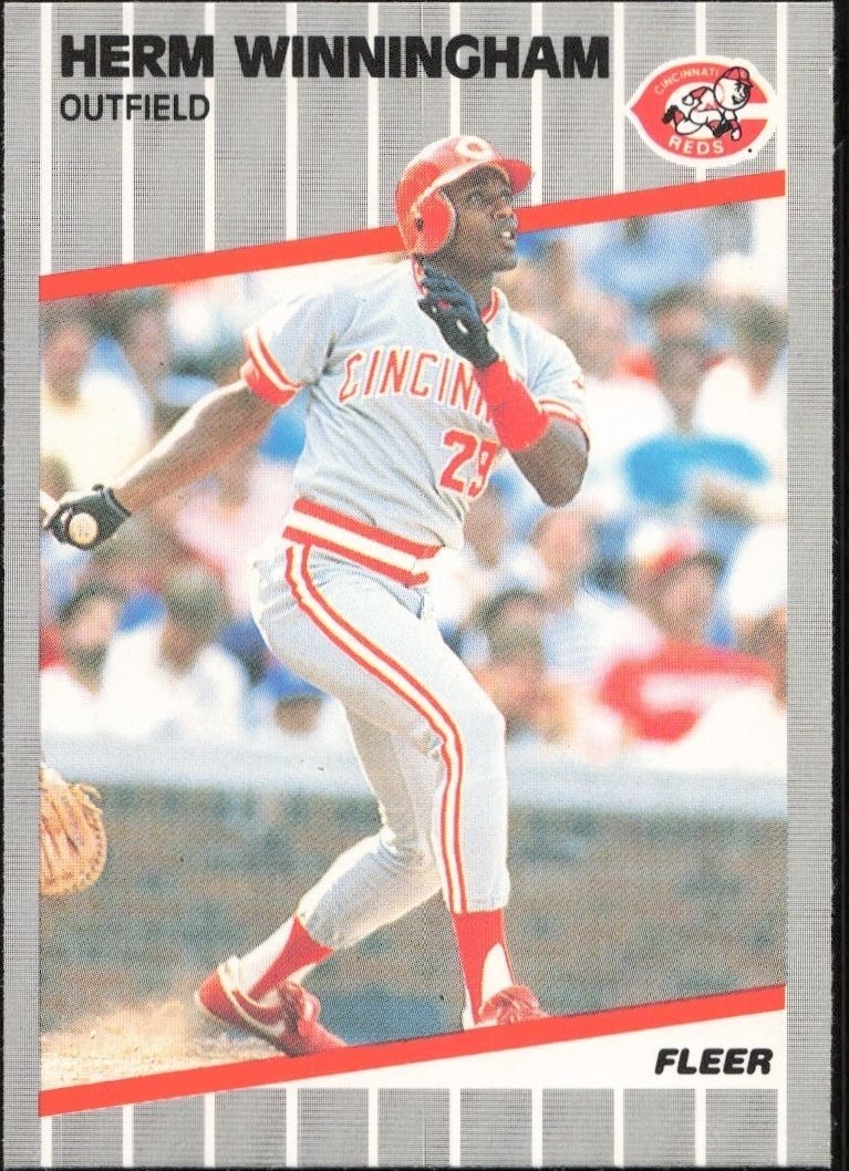 1989 Fleer Herm Winningham #175 trading card