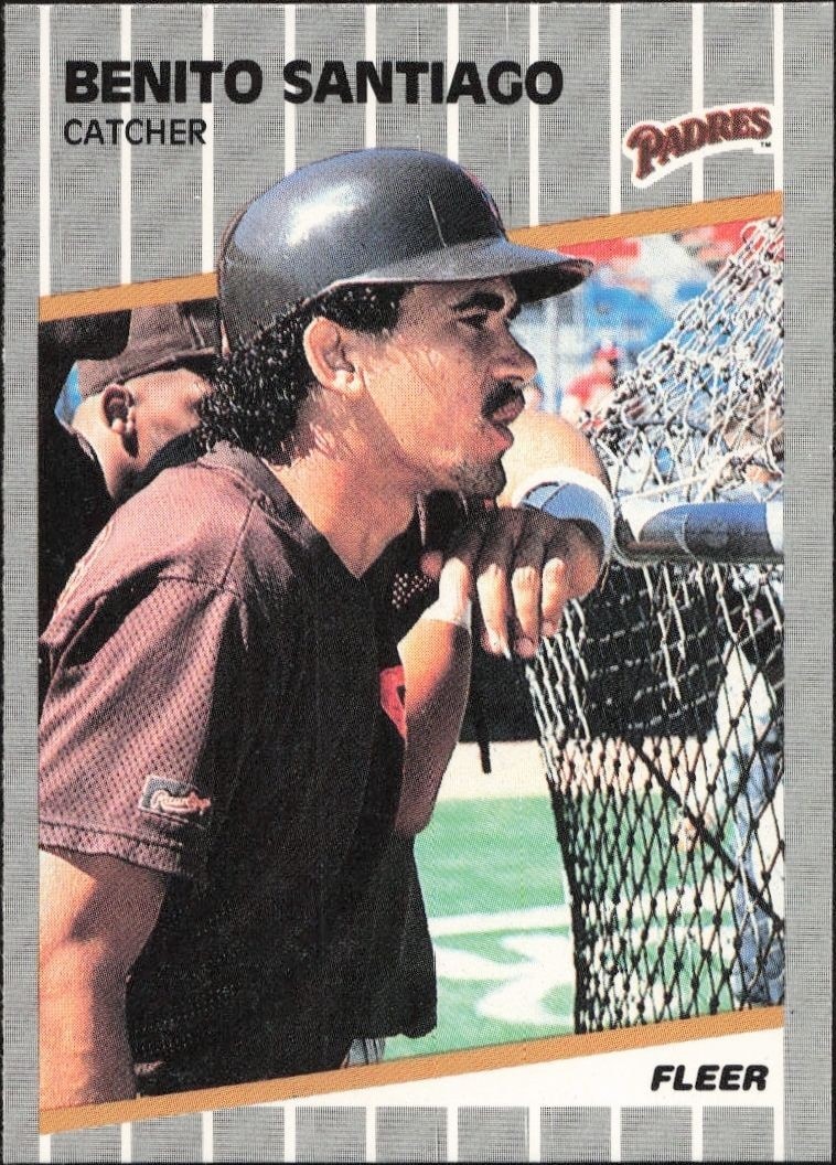 1989 Fleer Benito Santiago #316 trading card