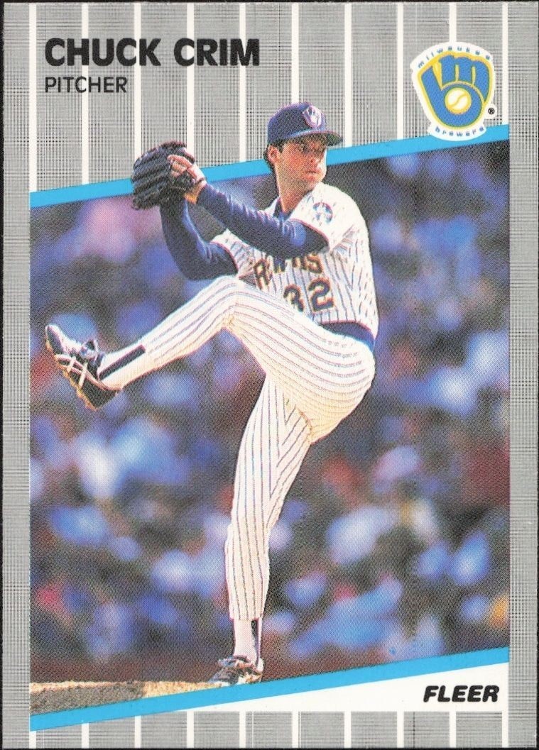 1989 Fleer Chuck Crim #183 trading card