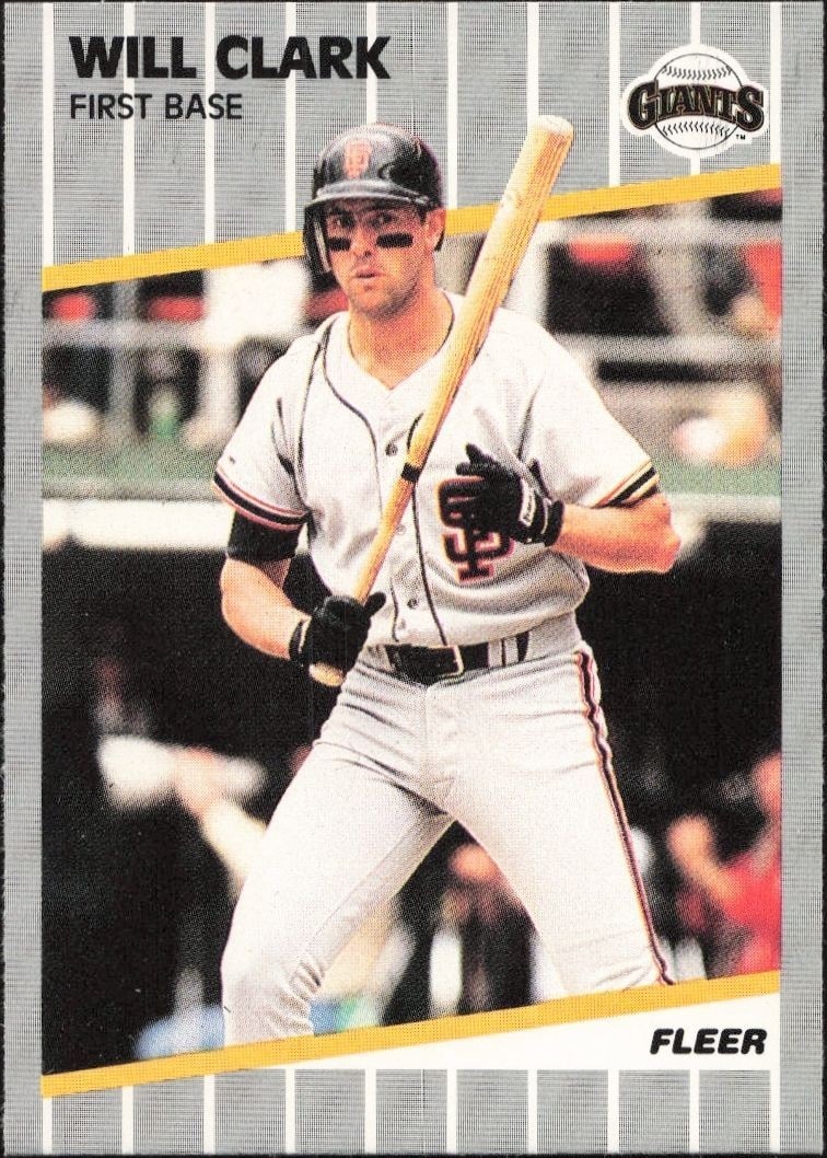 1989 Fleer Will Clark #325 trading card