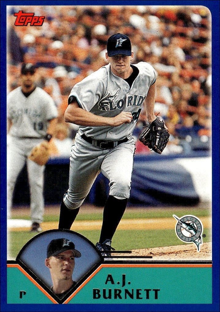 2003 Topps Series 2 A.J. Burnett #583 trading card