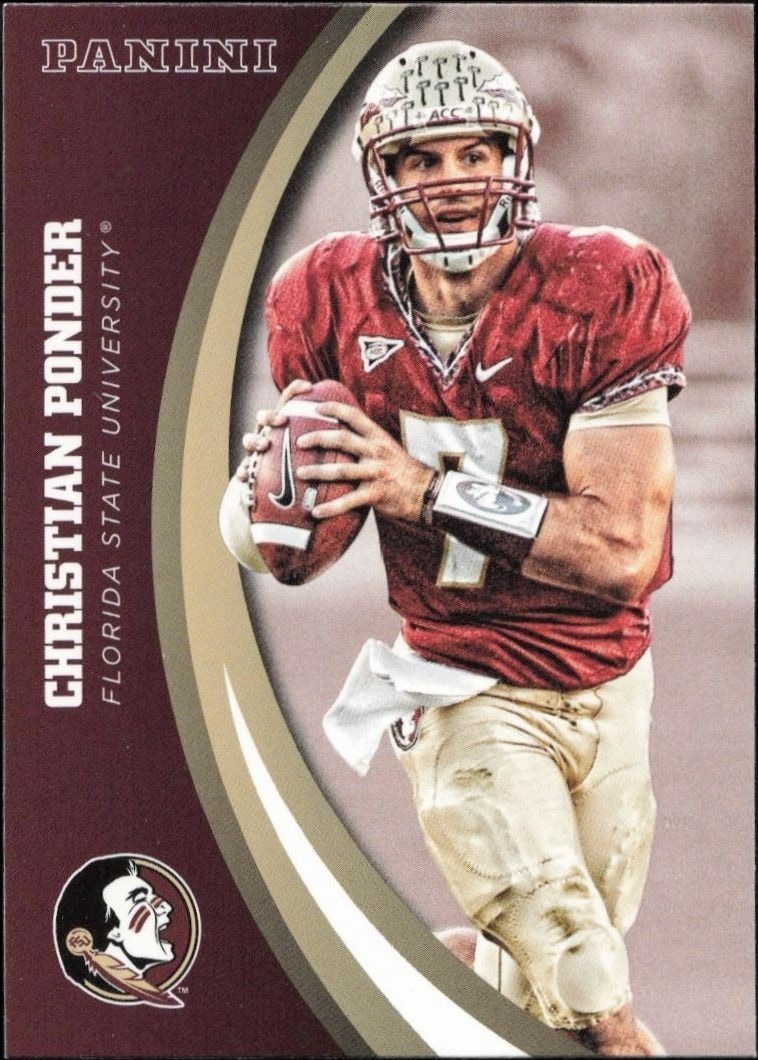 2015 Panini Florida State Seminoles Christian Ponder #13 trading card