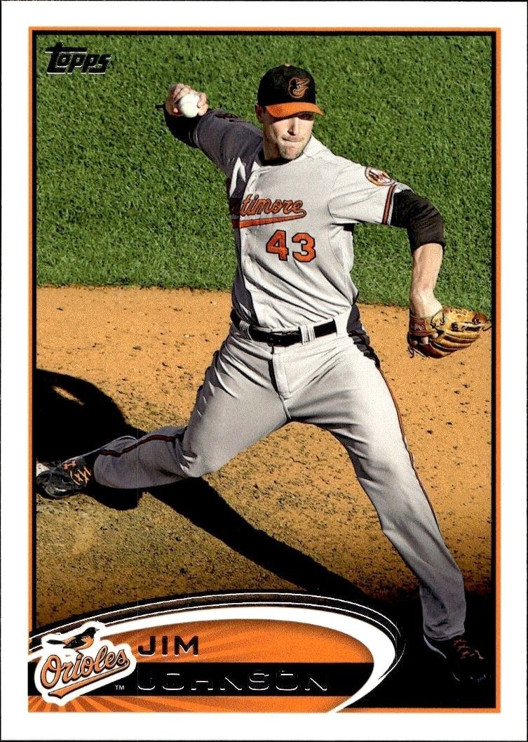 2012 Topps Series 2 Jim Johnson #523 trading card
