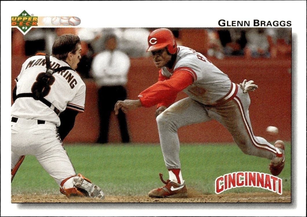 1992 Upper-Deck Low Number Glenn Braggs #341 trading card