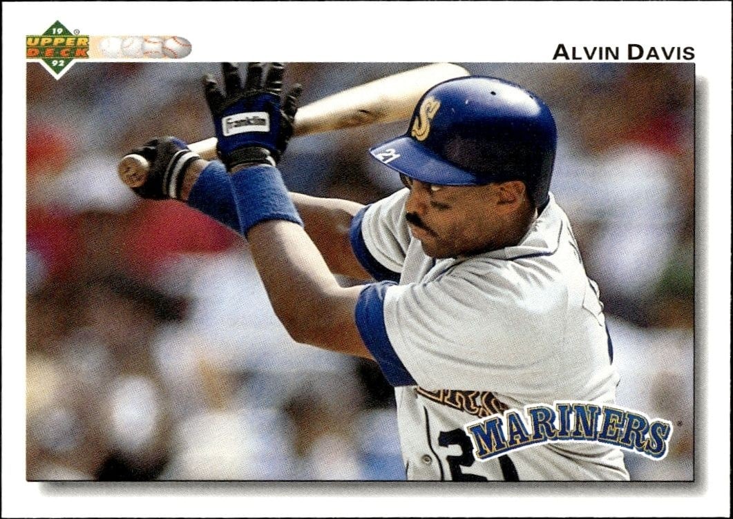 1992 Upper-Deck Low Number Alvin Davis #386 trading card