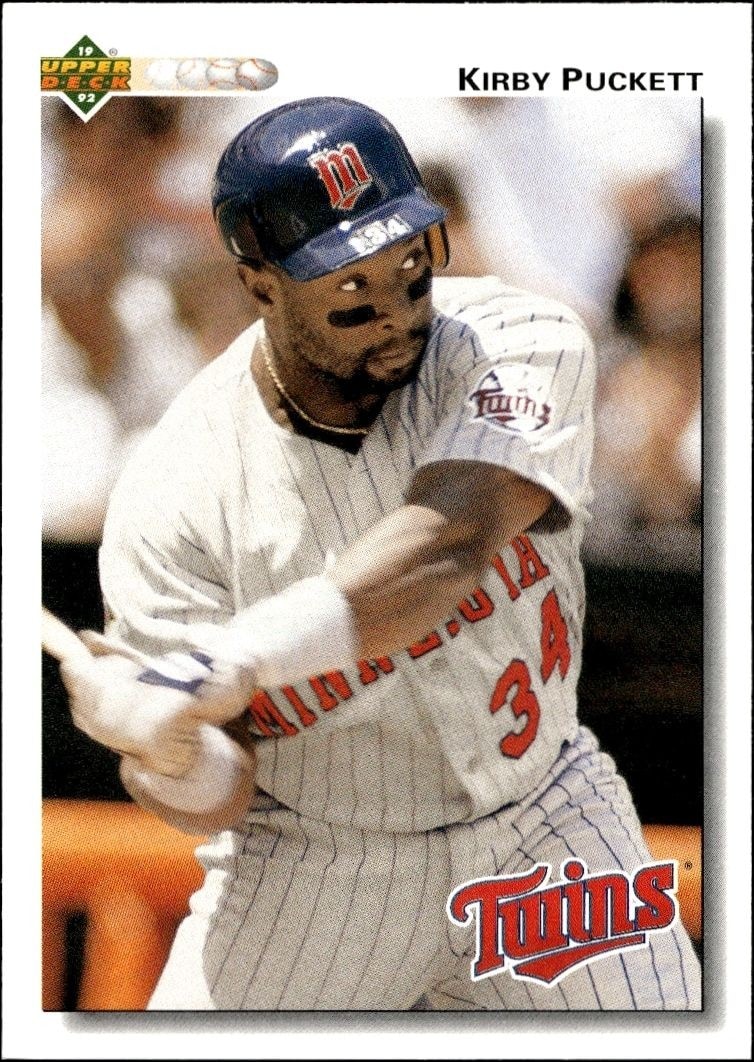 1992 Upper-Deck Low Number Kirby Puckett #254 trading card