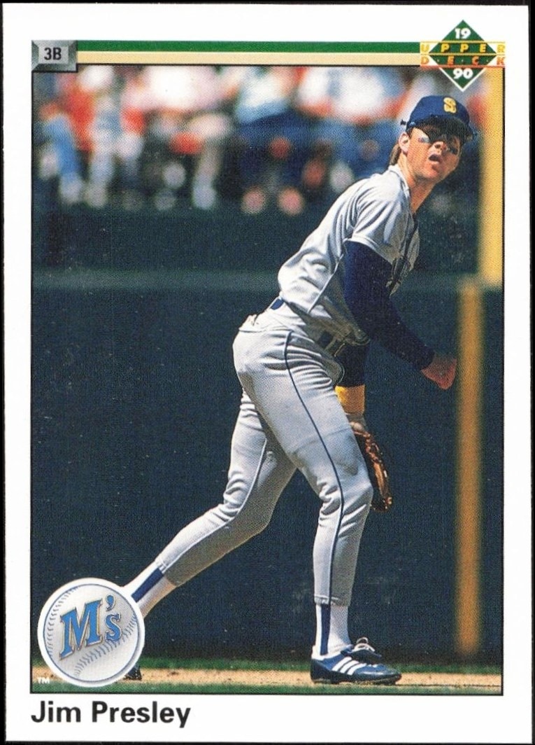 1990 Upper-Deck Low Number Jim Presley #315 trading card