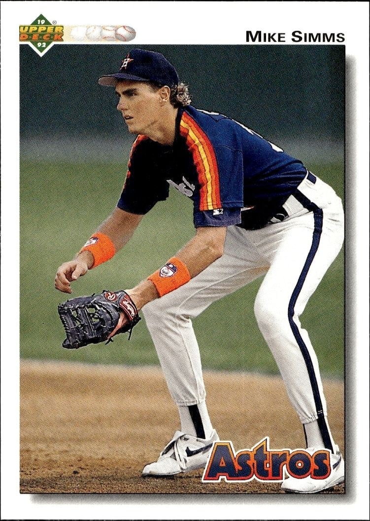 1992 Upper-Deck Low Number Mike Simms #584 trading card