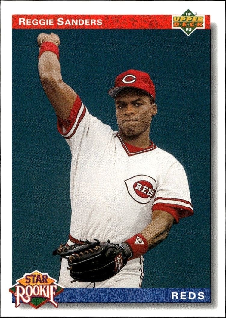1992 Upper-Deck Low Number Reggie Sanders #27 trading card
