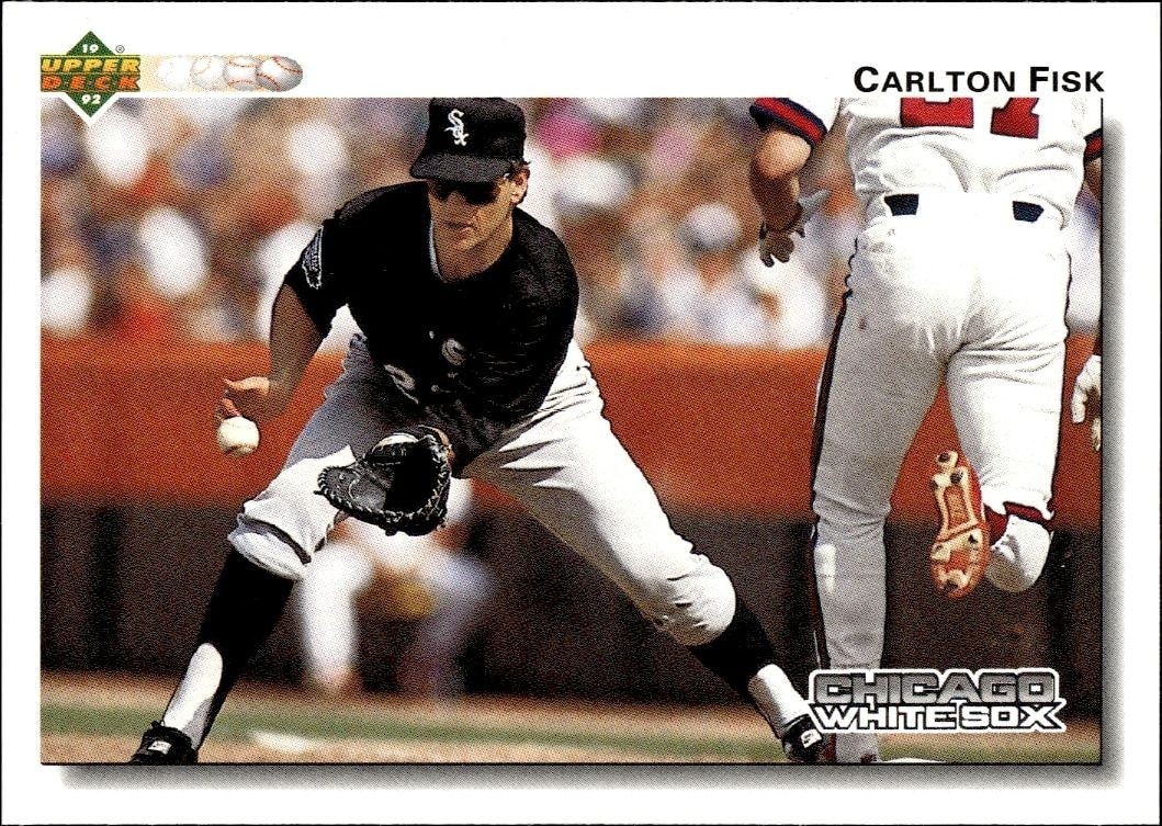 1992 Upper-Deck Low Number Carlton Fisk #571 trading card