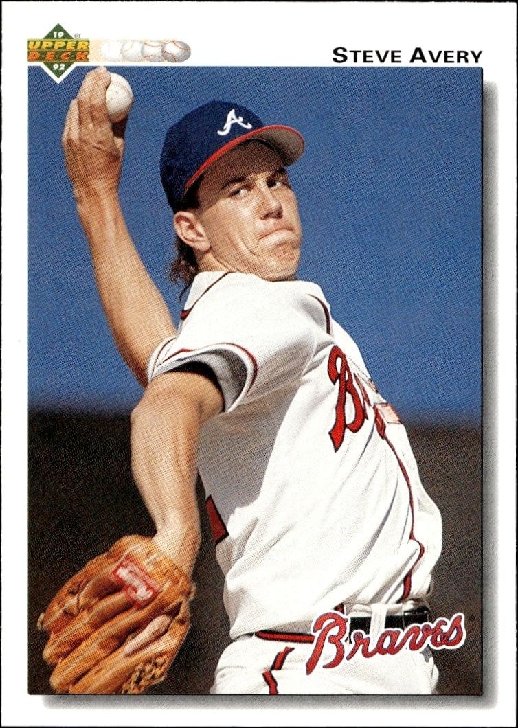 1992 Upper-Deck Low Number Steve Avery #475 trading card