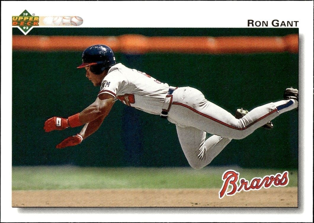 1992 Upper-Deck Low Number Ron Gant #345 trading card