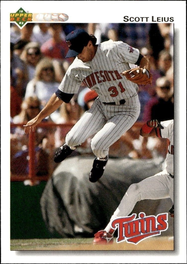1992 Upper-Deck Low Number Scott Leius #313 trading card