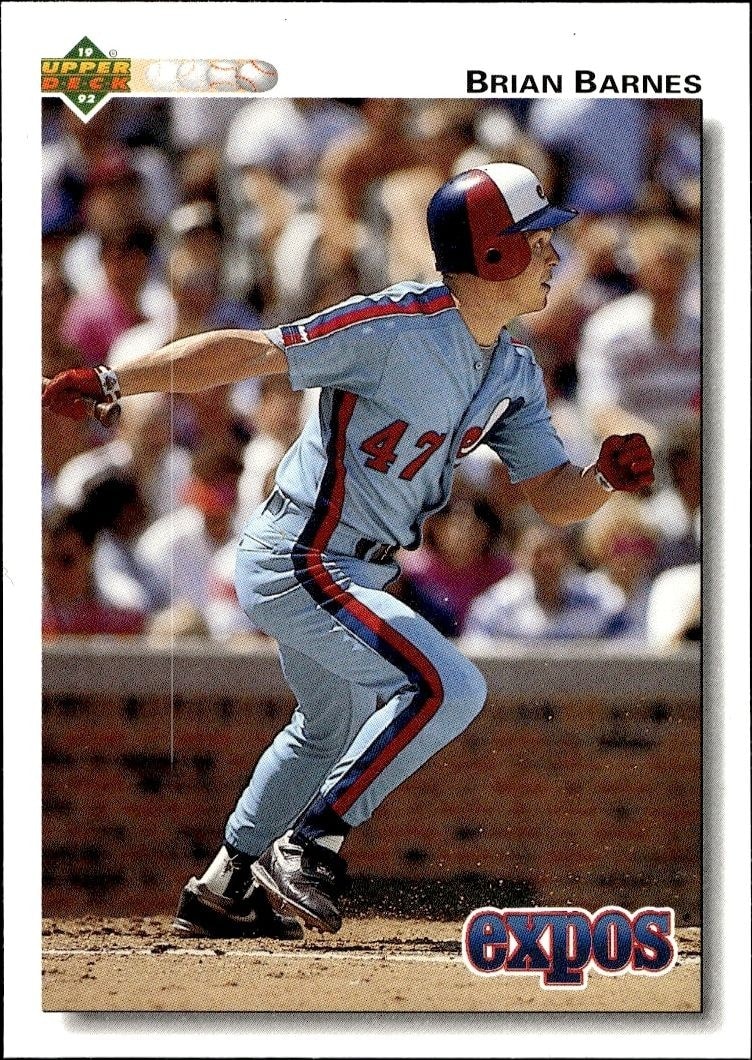 1992 Upper-Deck Low Number Brian Barnes #361 trading card