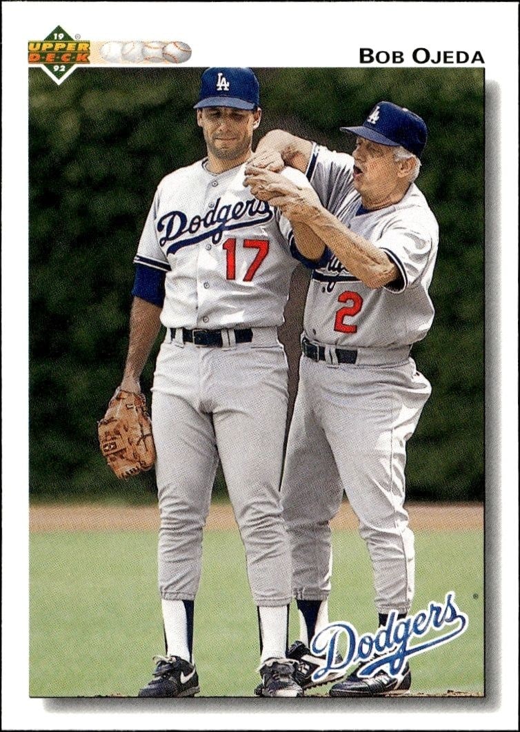 1992 Upper-Deck Low Number Bob Ojeda #666 trading card