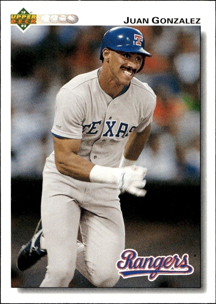 1992 Upper-Deck Low Number Juan Gonzalez #243 trading card
