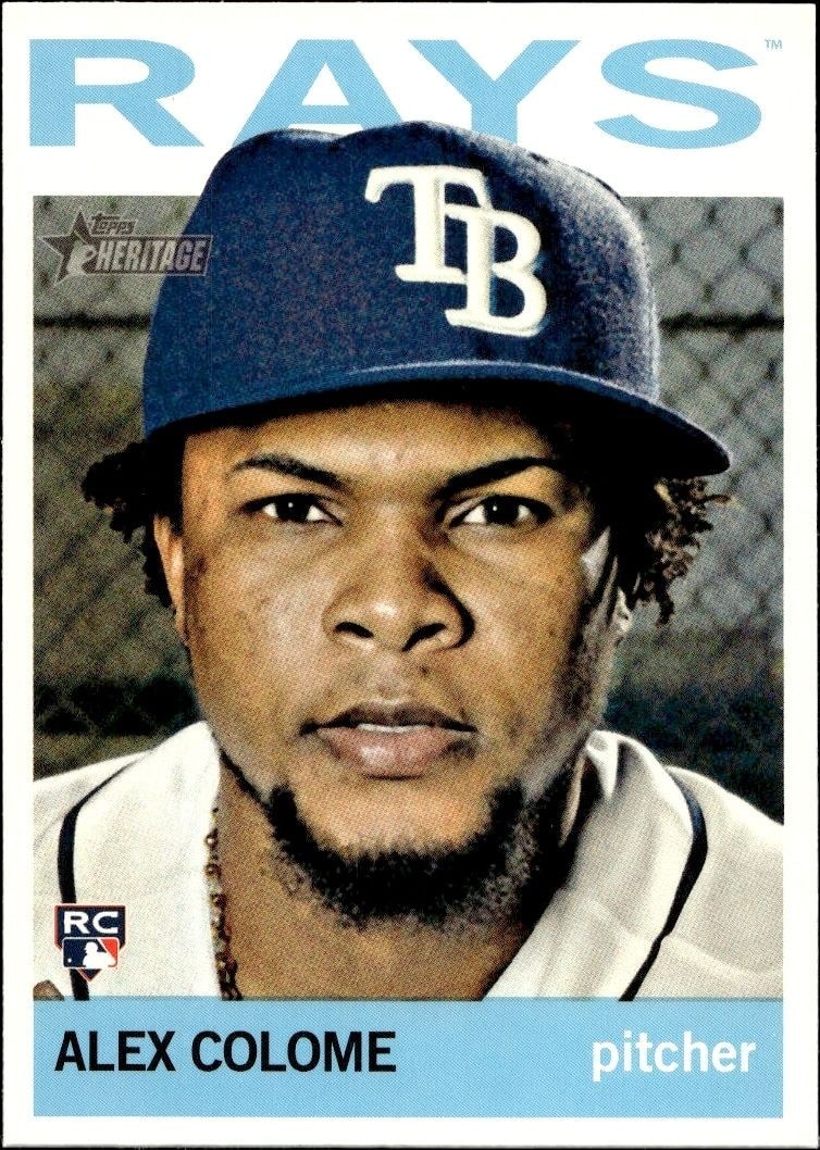 2013 Topps Heritage High Number Alex Colome #H587 trading card