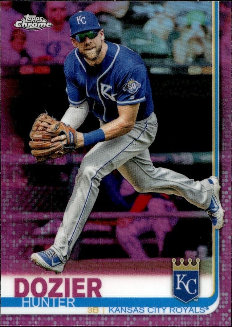 2019 Topps Chrome Hunter Dozier #166 trading card