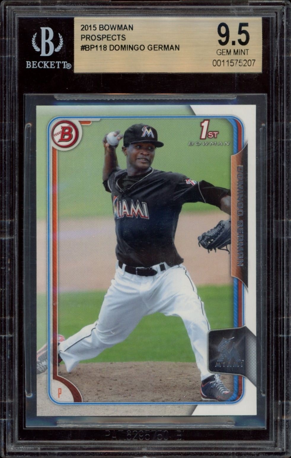 2015 Bowman Domingo German #BP118 trading card