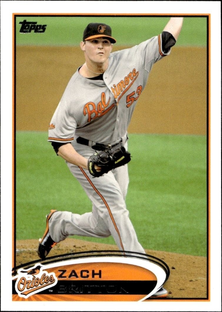 2012 Topps Series 2 Zach Britton #599 trading card