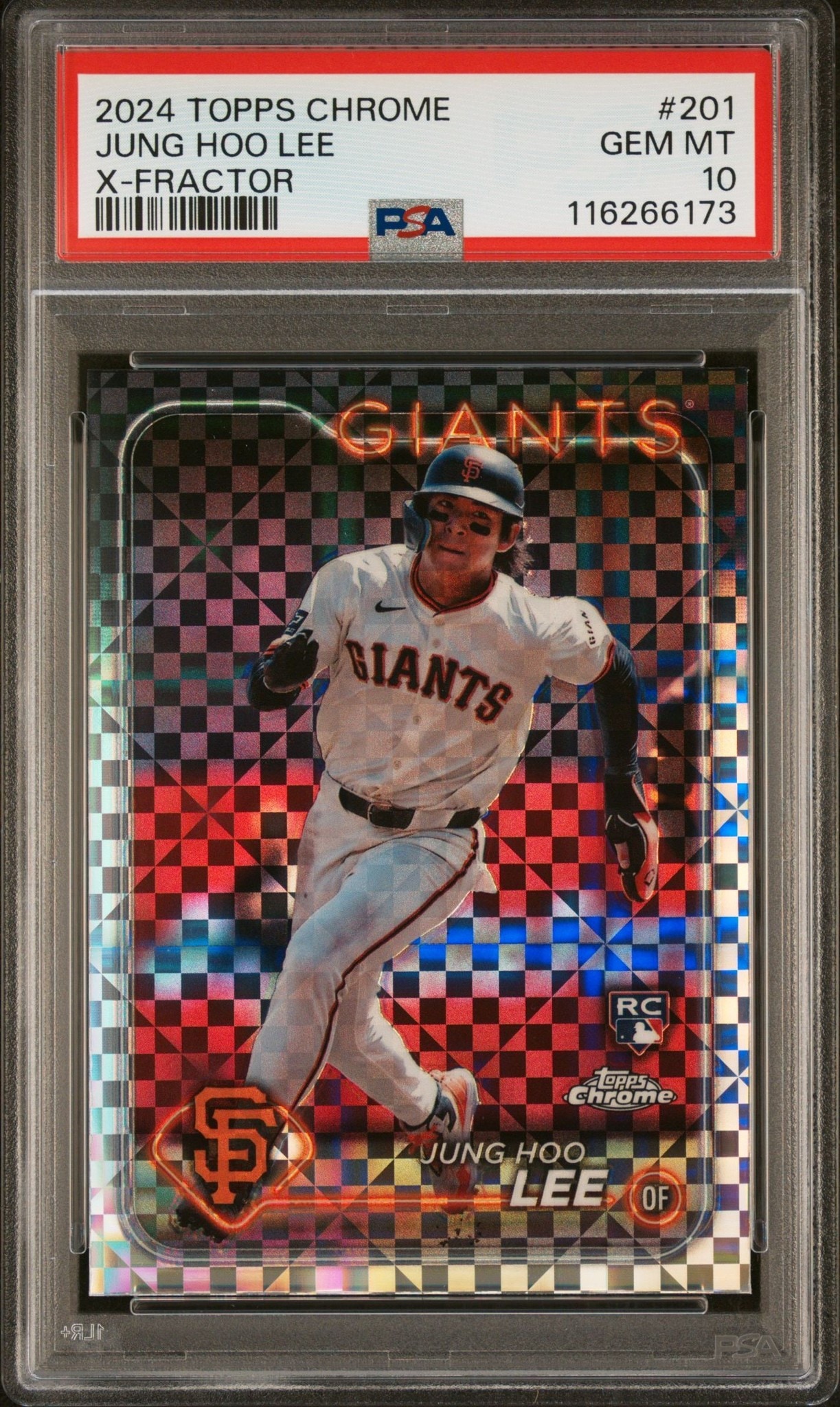 2024 Topps Chrome Jung Hoo Lee #201 baseball trading card front