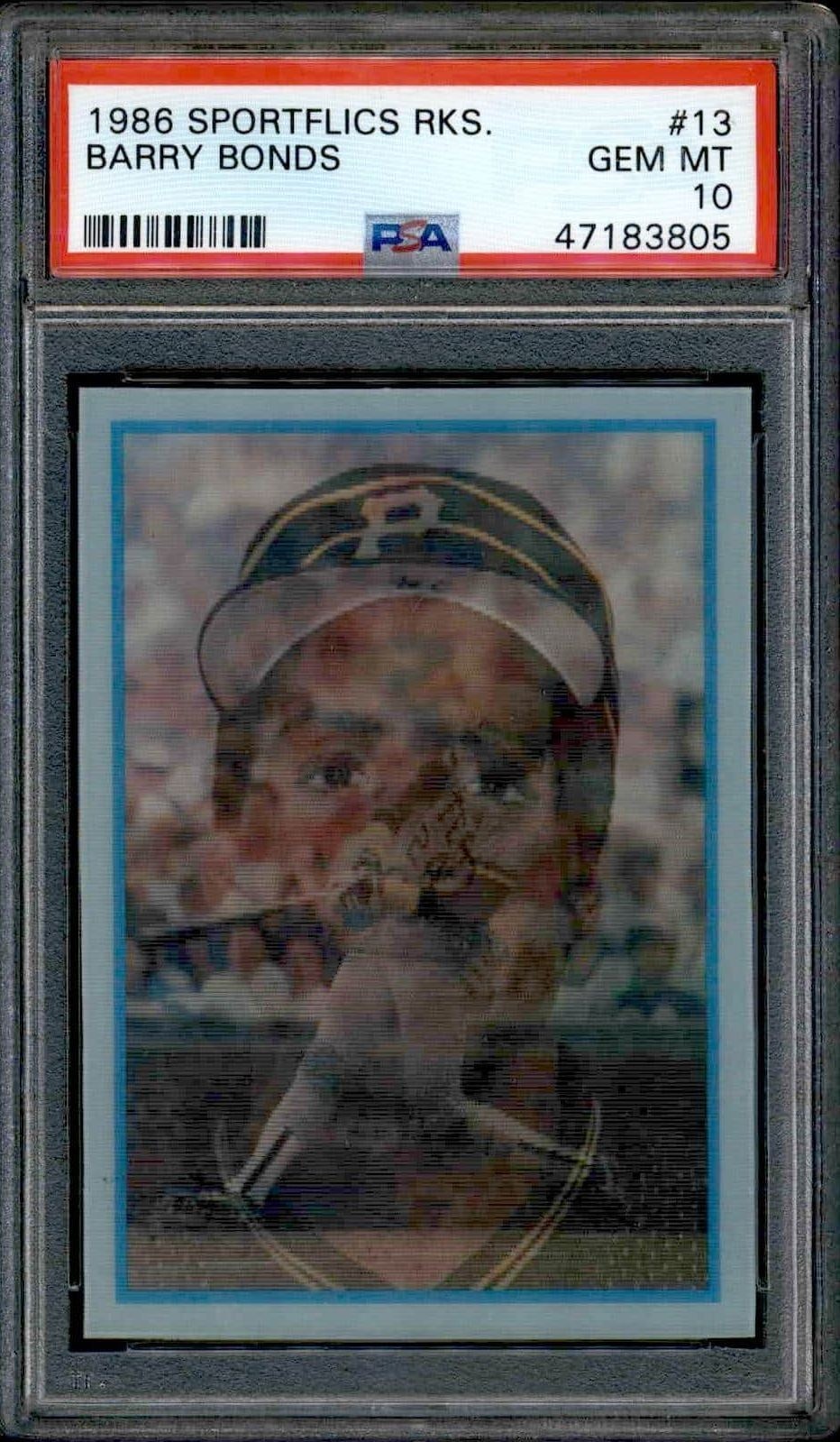 1986 Sportflics Rookies Barry Bonds #13 trading card