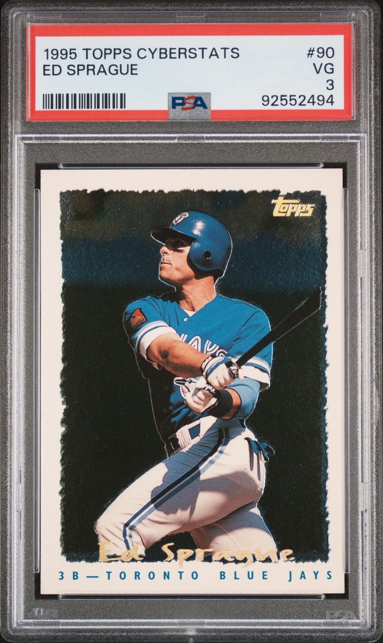 1995 Topps Cyberstats Ed Sprague #90 trading card
