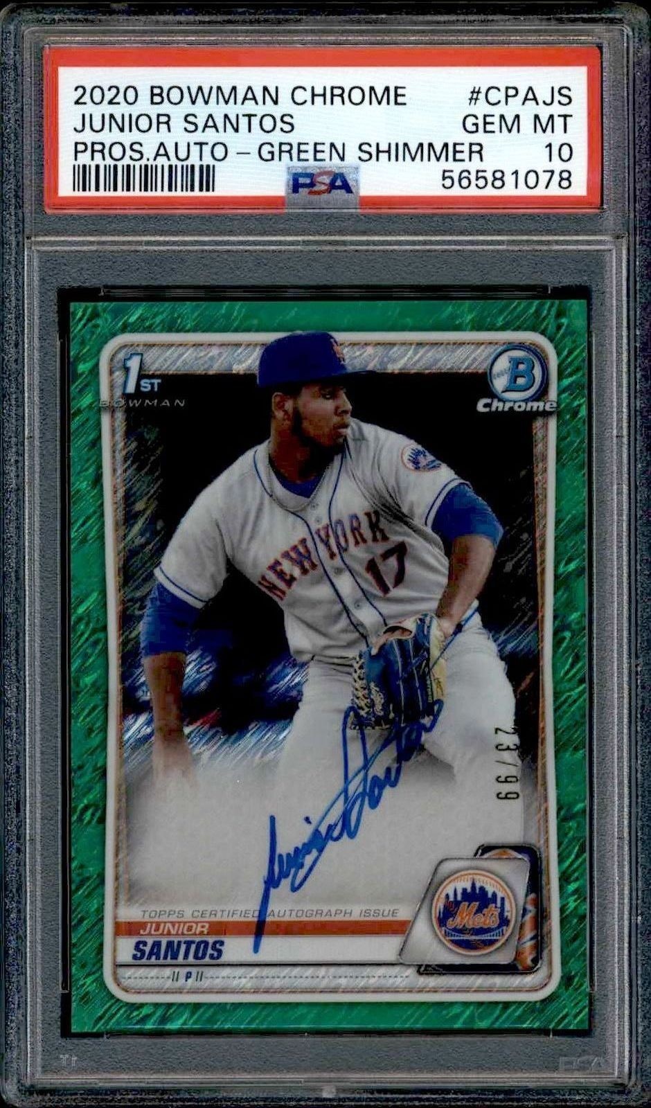2020 Bowman Chrome Junior Santos #CPA-JS trading card