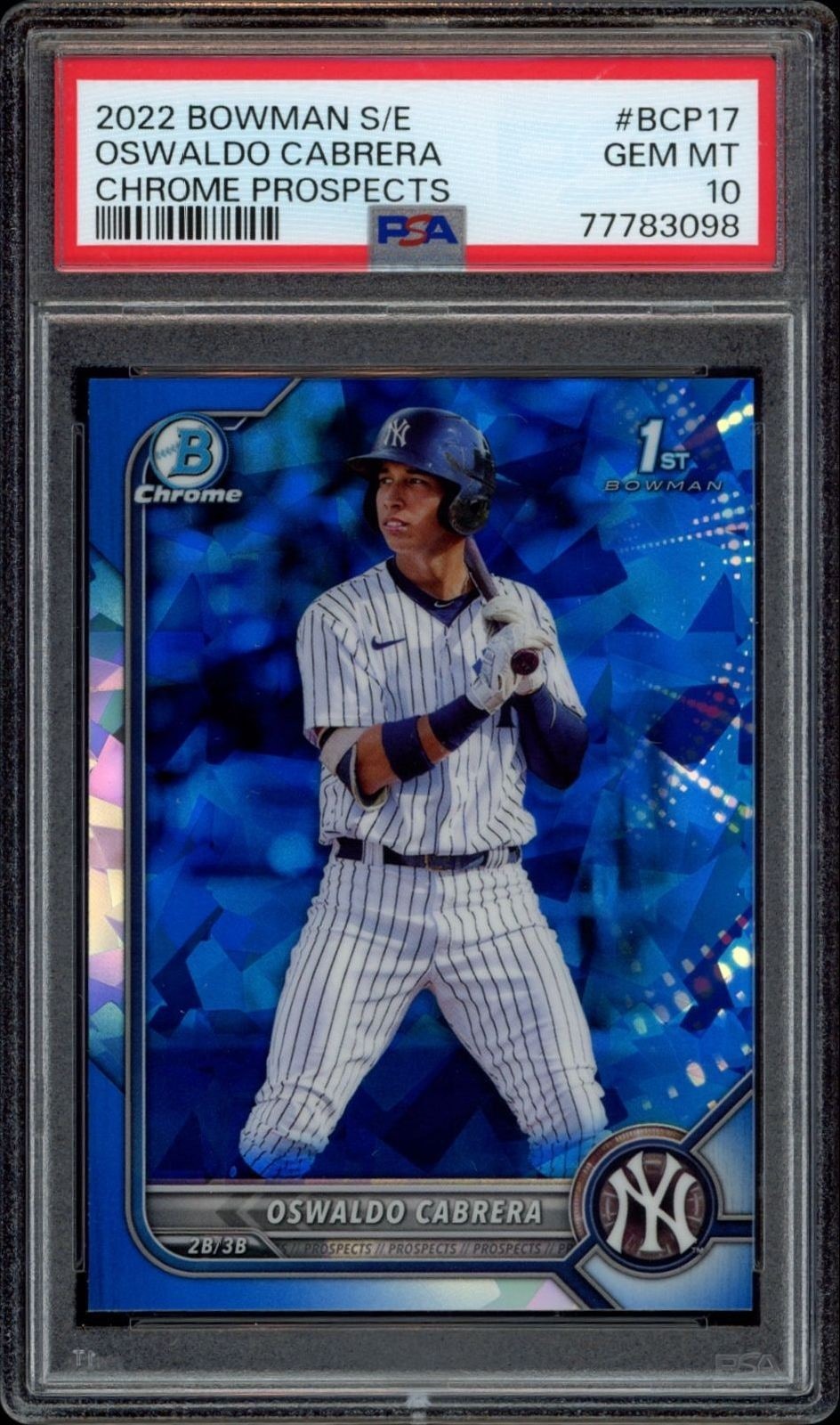 2022 Bowman Chrome Oswaldo Cabrera #BCP-17 trading card