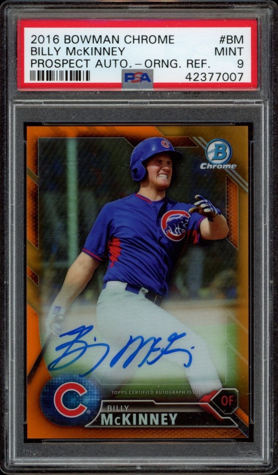 2016 Bowman Chrome Billy McKinney #CPA-BM trading card