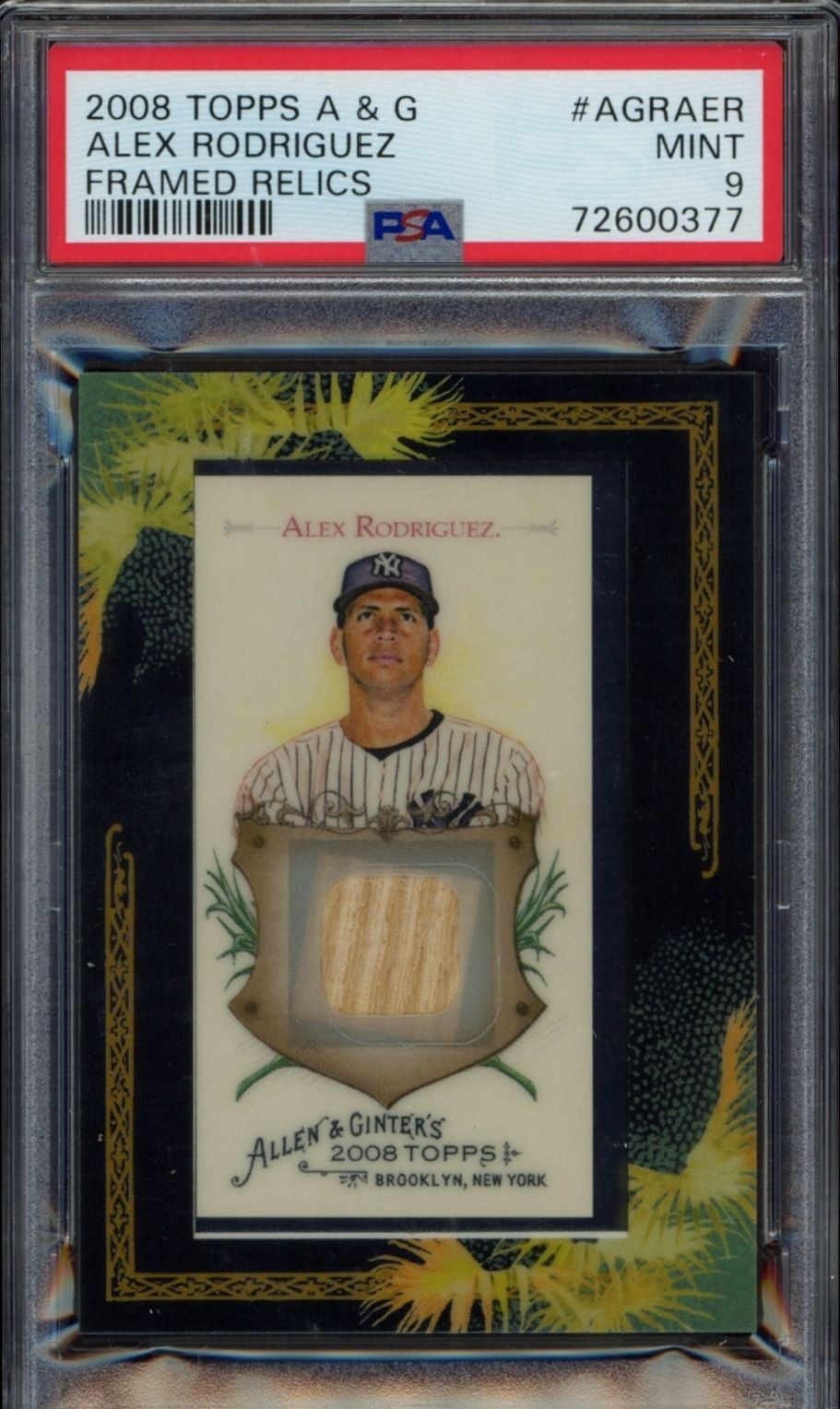 2008 Topps Allen & Ginter Alex Rodriguez #AGR-AER trading card