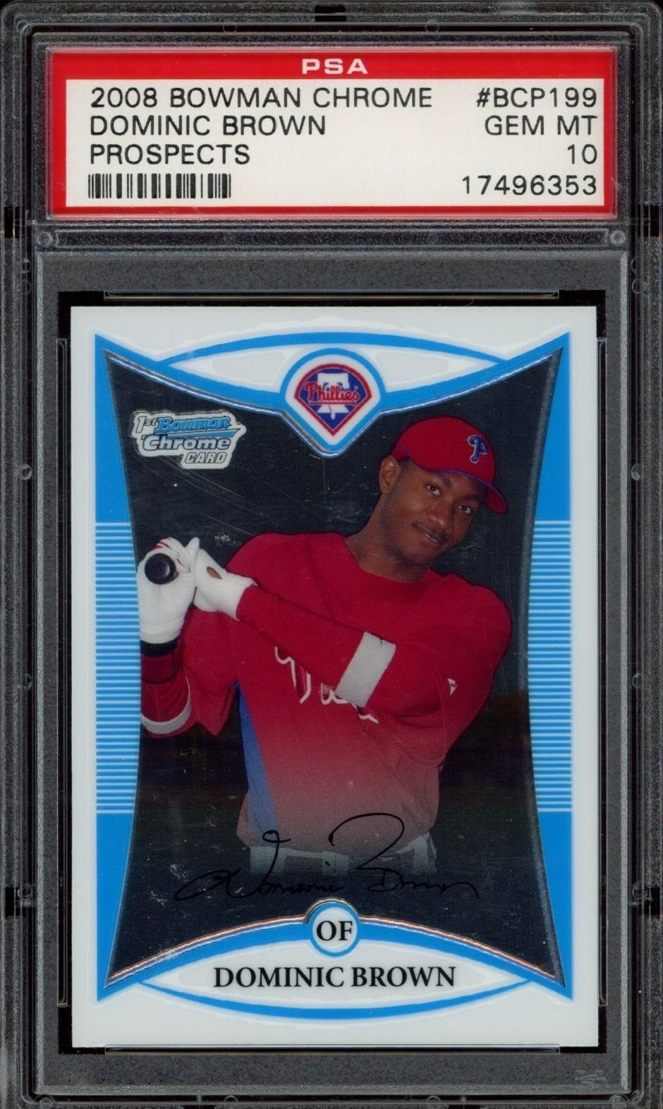 2008 Bowman Chrome Dominic Brown #BCP199 trading card