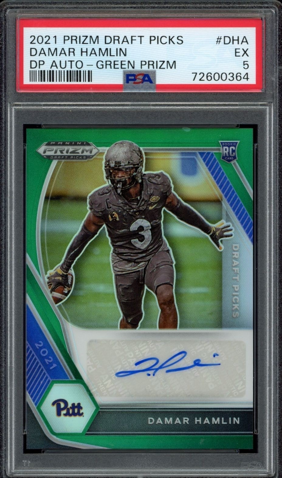 2021 Panini Prizm Draft Picks Damar Hamlin #DPA-DHA trading card