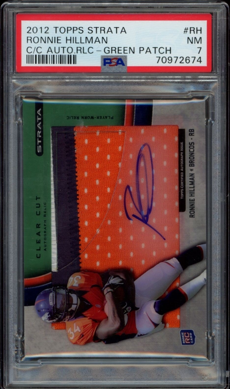 2012 Topps Strata Ronnie Hillman #CCAR-RH trading card