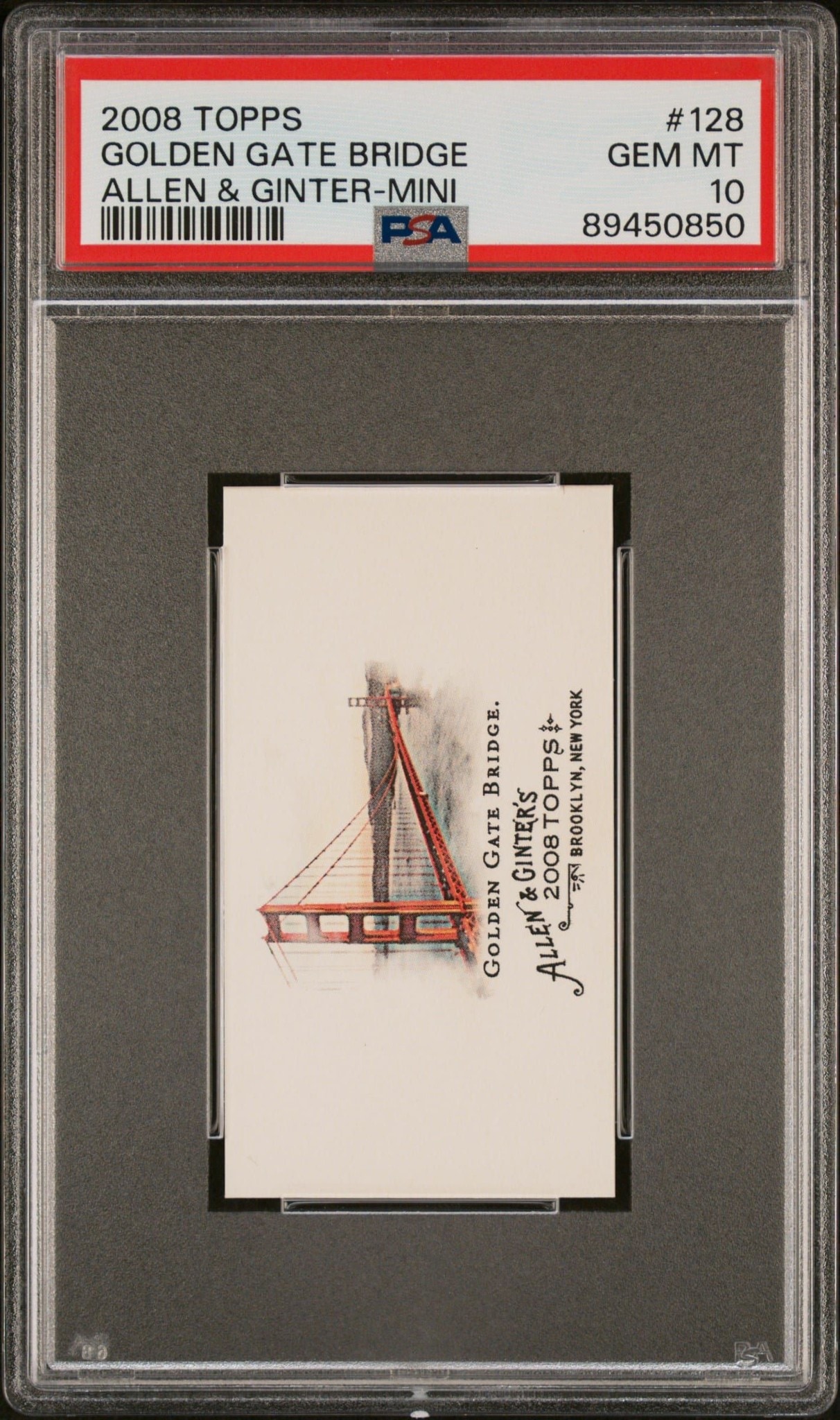 2008 Topps Allen & Ginter Golden Gate Bridge #128 trading card