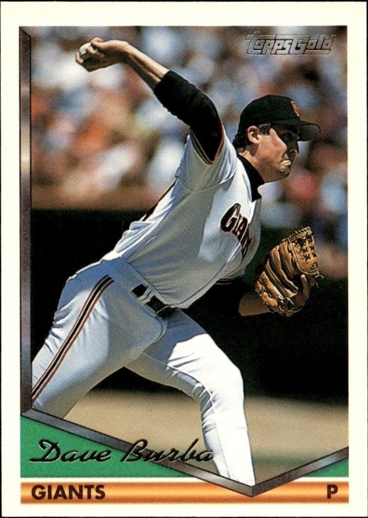 1994 Topps Dave Burba #433 trading card