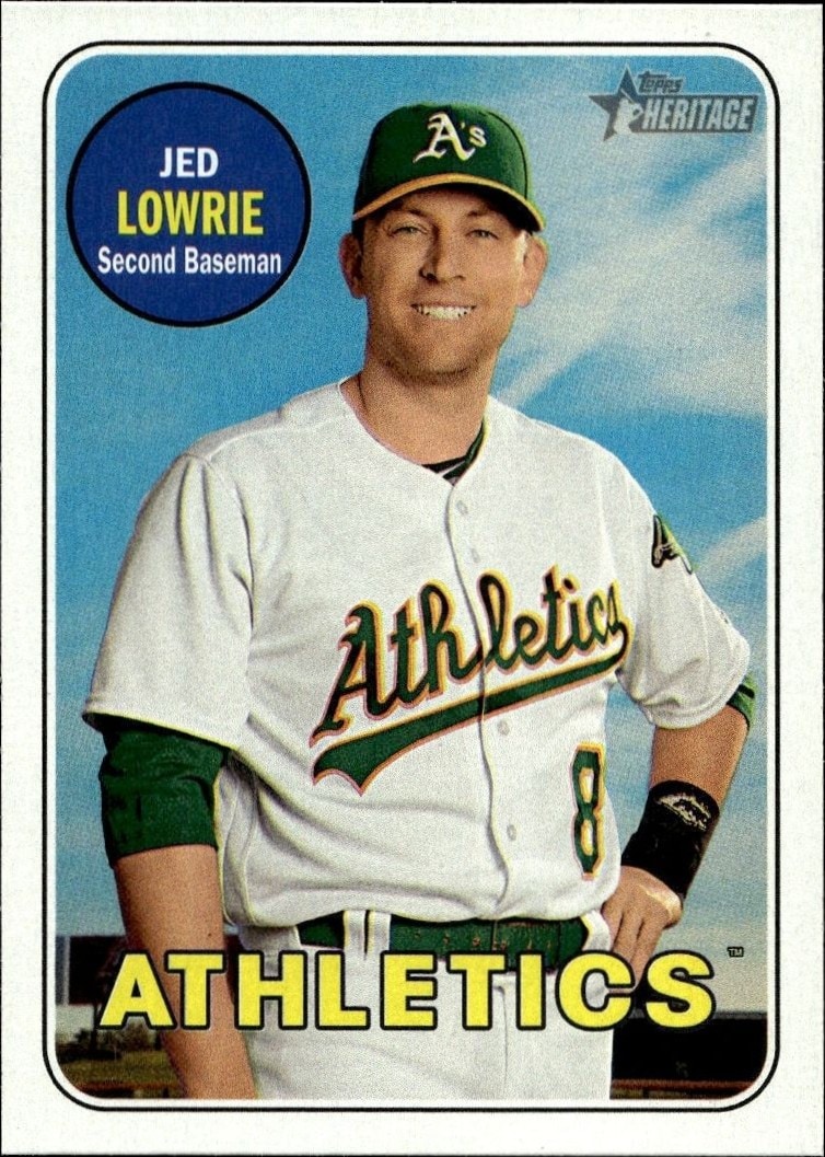 2018 Topps Heritage Jed Lowrie #311 trading card