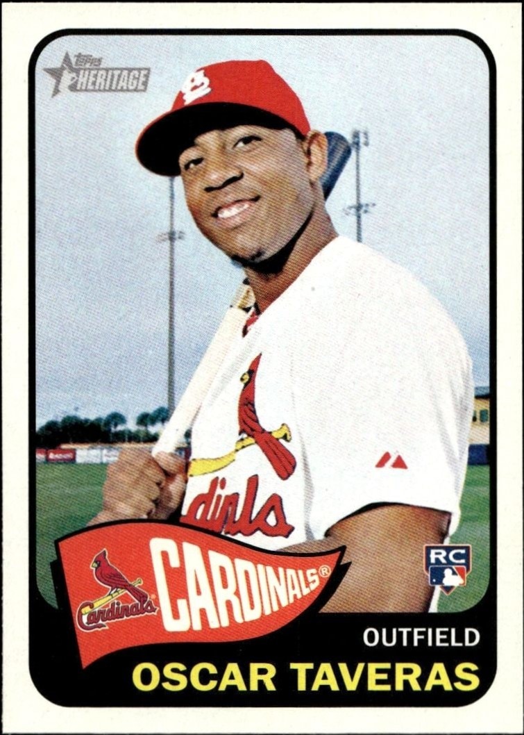 2014 Topps Heritage High Number Oscar Taveras #H517 trading card