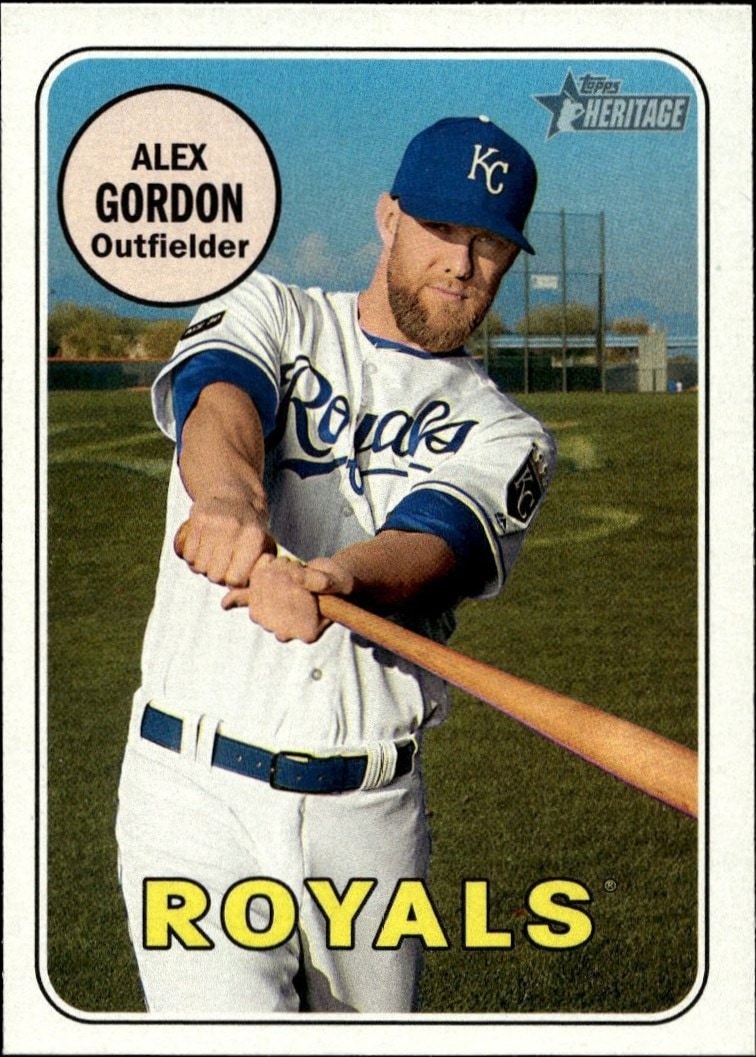 2018 Topps Heritage Alex Gordon #386 trading card