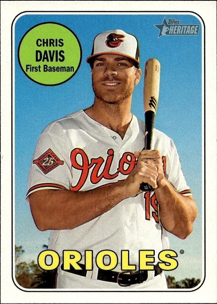 2018 Topps Heritage Chris Davis #15 trading card