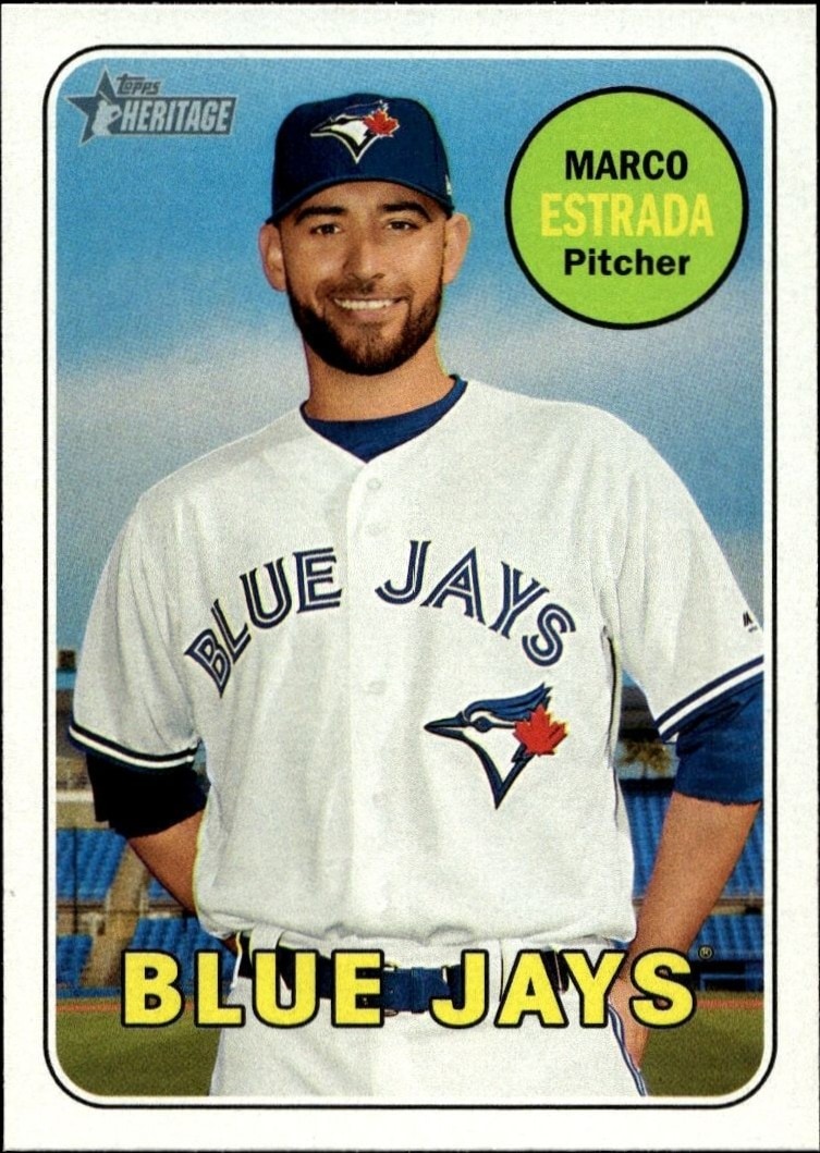 2018 Topps Heritage Marco Estrada #393 trading card