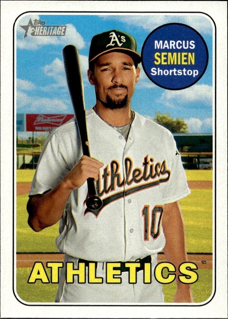 2018 Topps Heritage Marcus Semien #346 trading card