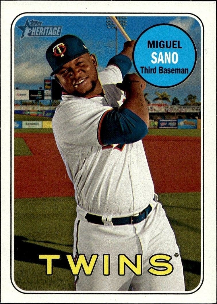 2018 Topps Heritage Miguel Sano #30 trading card