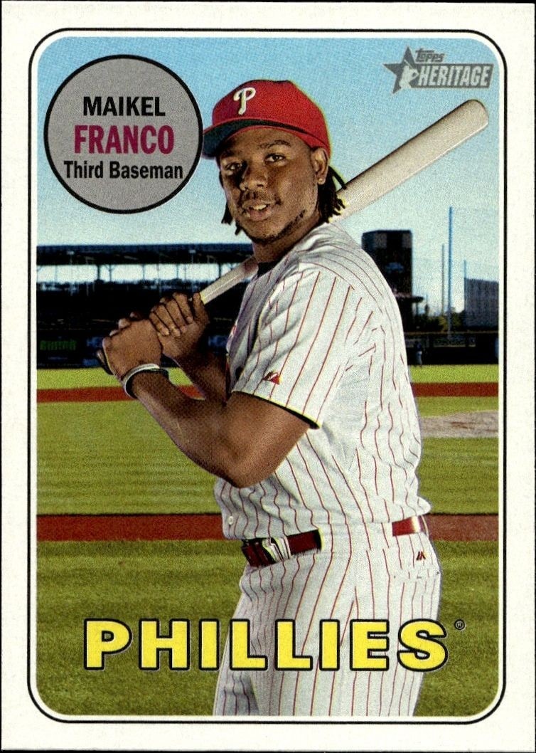 2018 Topps Heritage Maikel Franco #132 trading card
