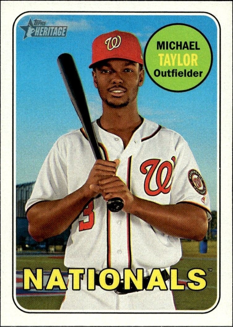 2018 Topps Heritage Michael Taylor #372 trading card
