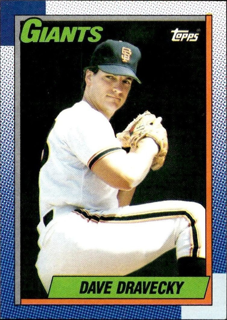 1990 Topps Dave Dravecky #124 baseball trading card front