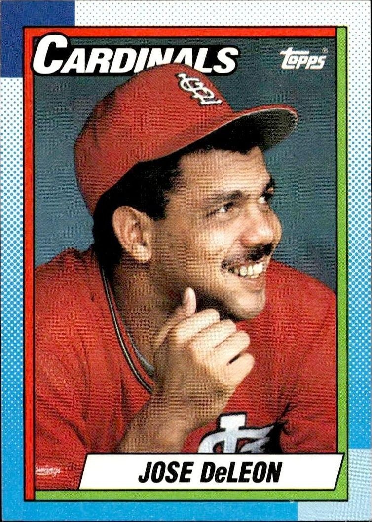 1990 Topps Jose DeLeon #257 trading card