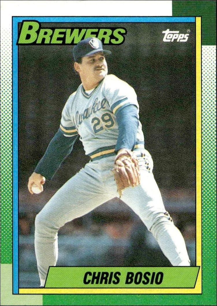 1990 Topps Chris Bosio #597 trading card