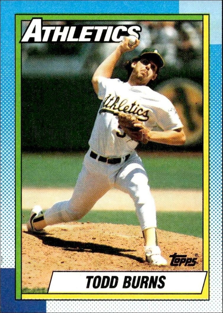 1990 Topps Todd Burns #369 trading card